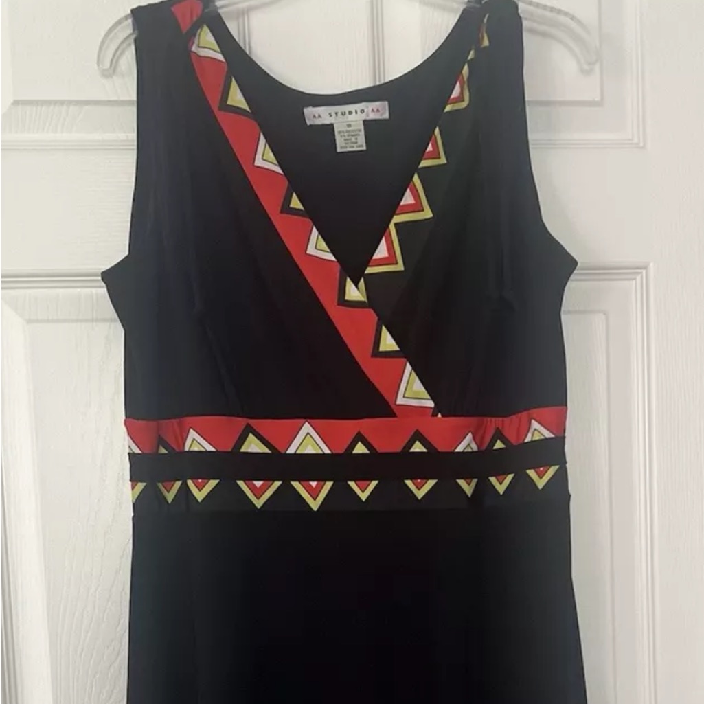Aa Studio Aa Geometric Retro Sleeveless Dress